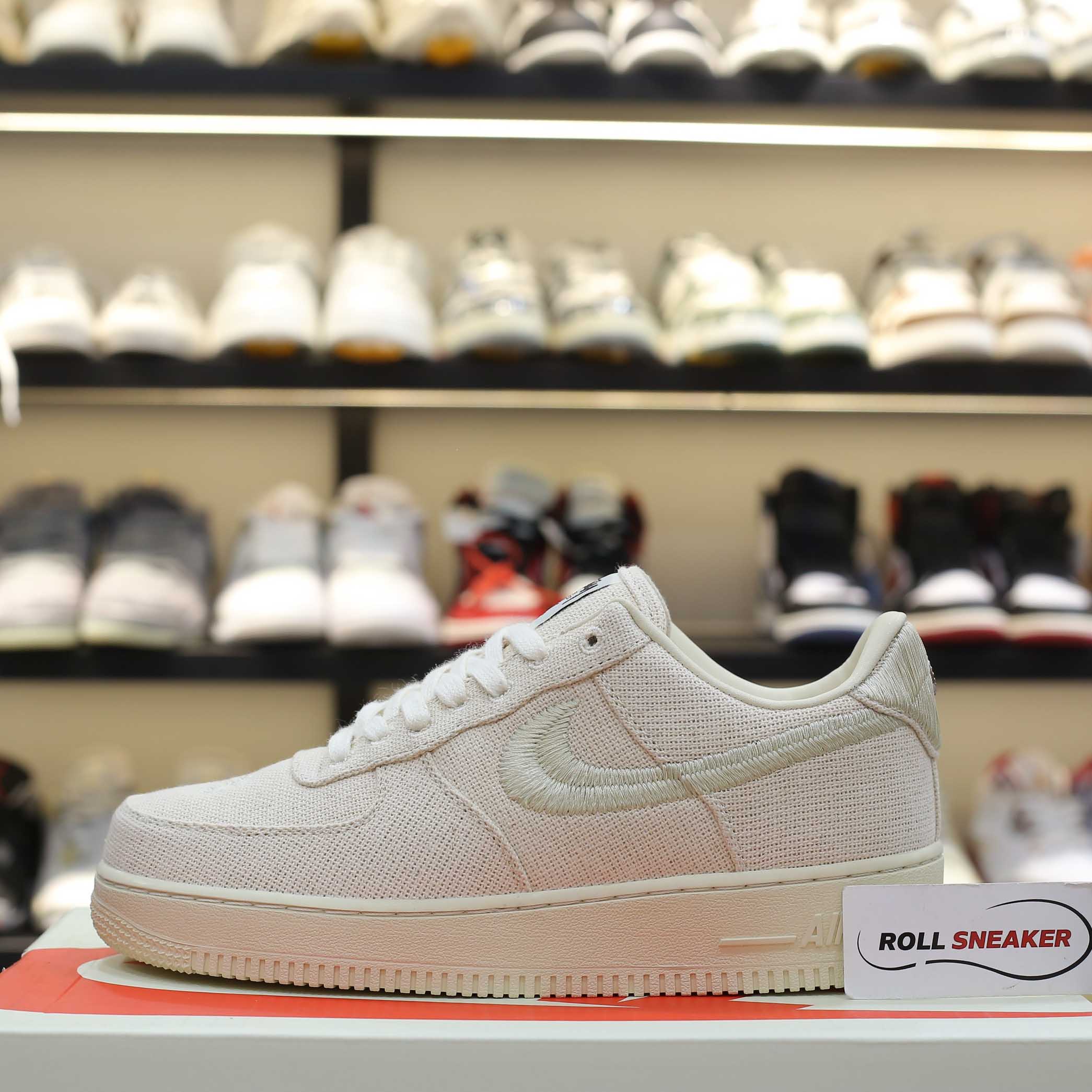Giày Nike Stussy x Nike Air Force 1 Low 'Fossil' Best Quality
