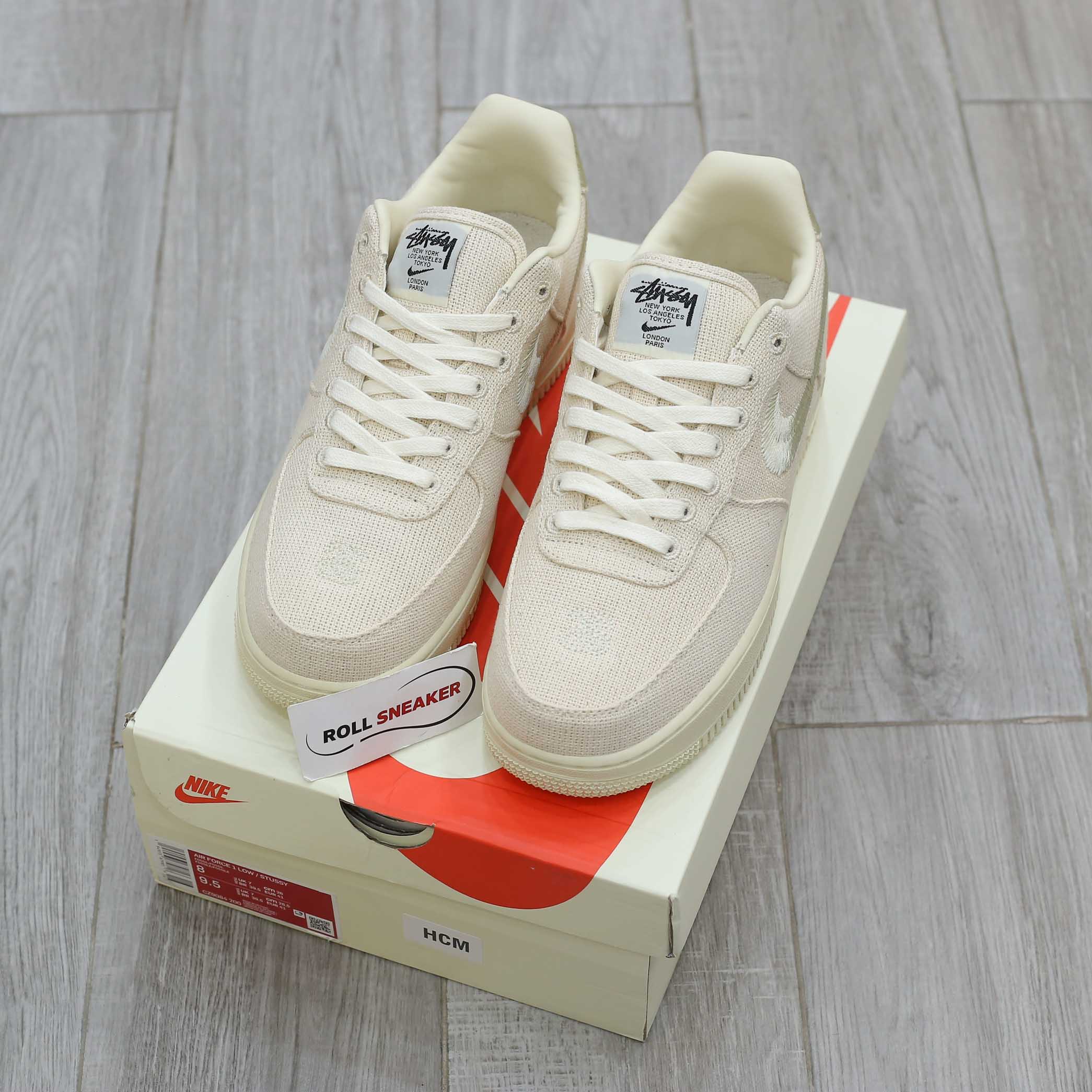 Giày Nike Stussy x Nike Air Force 1 Low 'Fossil' Best Quality