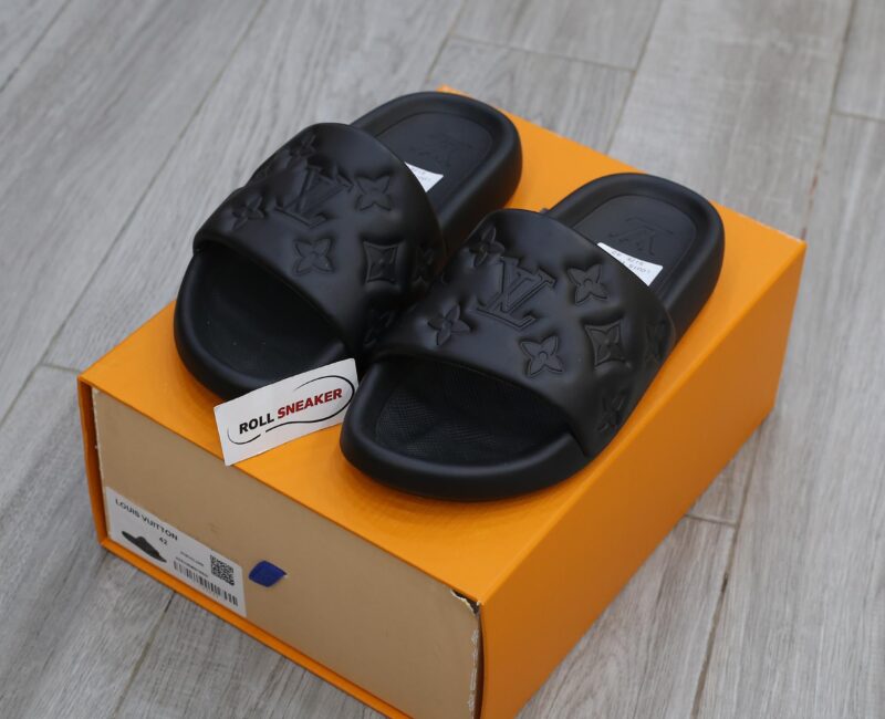 Dép Louis Vuitton Waterfront Mules ‘Black’ Like Auth