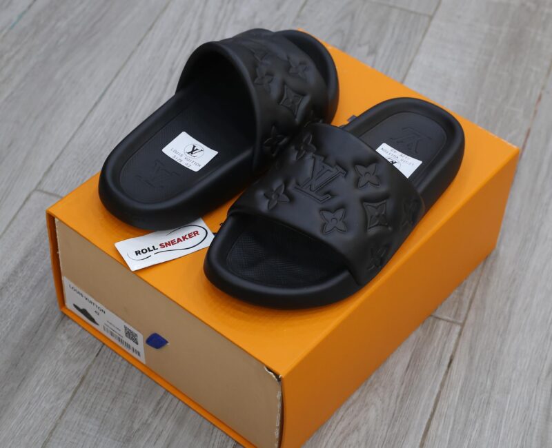 Dép Louis Vuitton Waterfront Mules ‘Black’ Like Auth