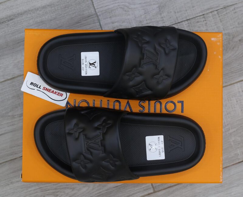 Dép Louis Vuitton Waterfront Mules ‘Black’ Like Auth