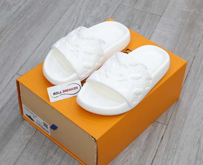 Dép Louis Vuitton Waterfront Mules ‘White’ Like Auth