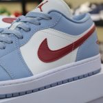 Giày Air Jordan 1 Low Blue Grey Dune Red Best Quality
