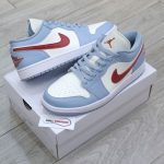 Giày Air Jordan 1 Low Blue Grey Dune Red Best Quality