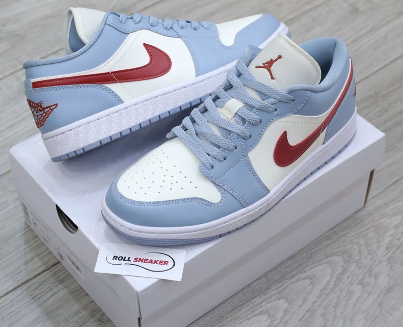 Giày Air Jordan 1 Low Blue Grey Dune Red Best Quality