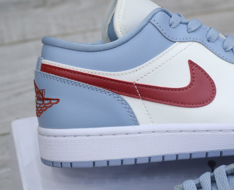 Giày Air Jordan 1 Low Blue Grey Dune Red Best Quality