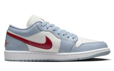 Giày Nike Air Jordan 1 Low Blue Grey Dune Red Like Auth