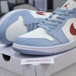 Giày Air Jordan 1 Low Blue Grey Dune Red Best Quality