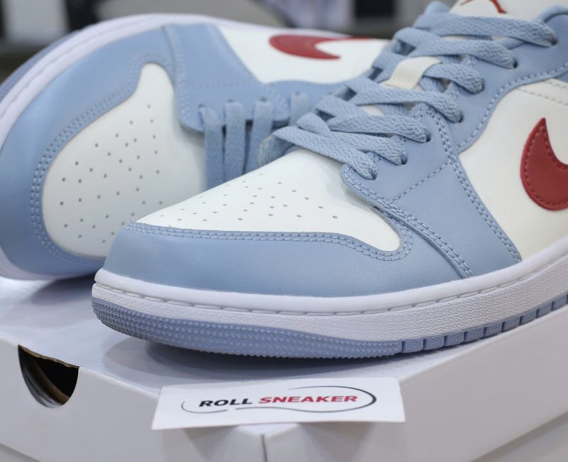 Giày Air Jordan 1 Low Blue Grey Dune Red Best Quality