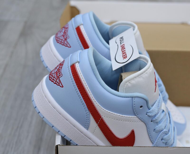 Giày Air Jordan 1 Low Blue Grey Dune Red Best Quality