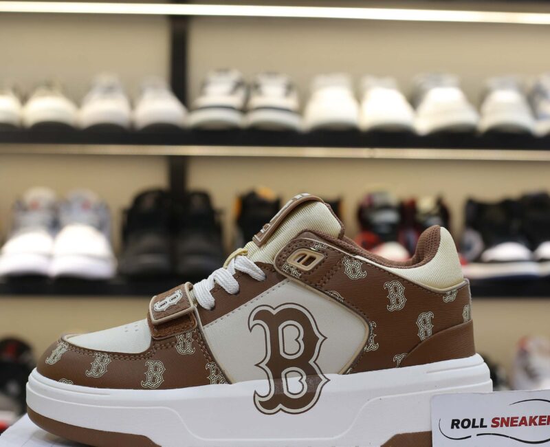 Giày MLB Chunky Liner Mid Boston Monogram Brown Like Auth