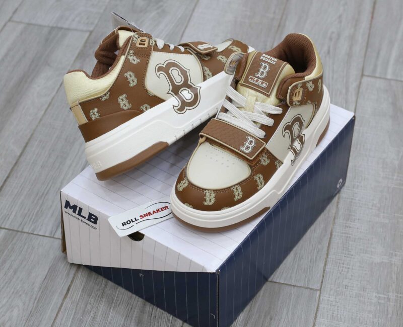 Giày MLB Chunky Liner Mid Boston Monogram Brown Like Auth