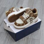 Giày MLB Chunky Liner Mid Boston Monogram Brown Like Auth