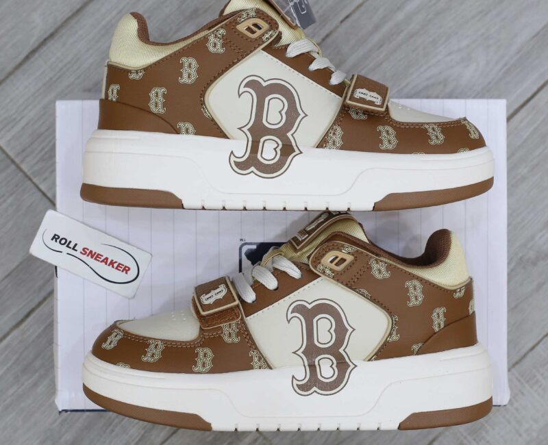 Giày MLB Chunky Liner Mid Boston Monogram Brown Like Auth