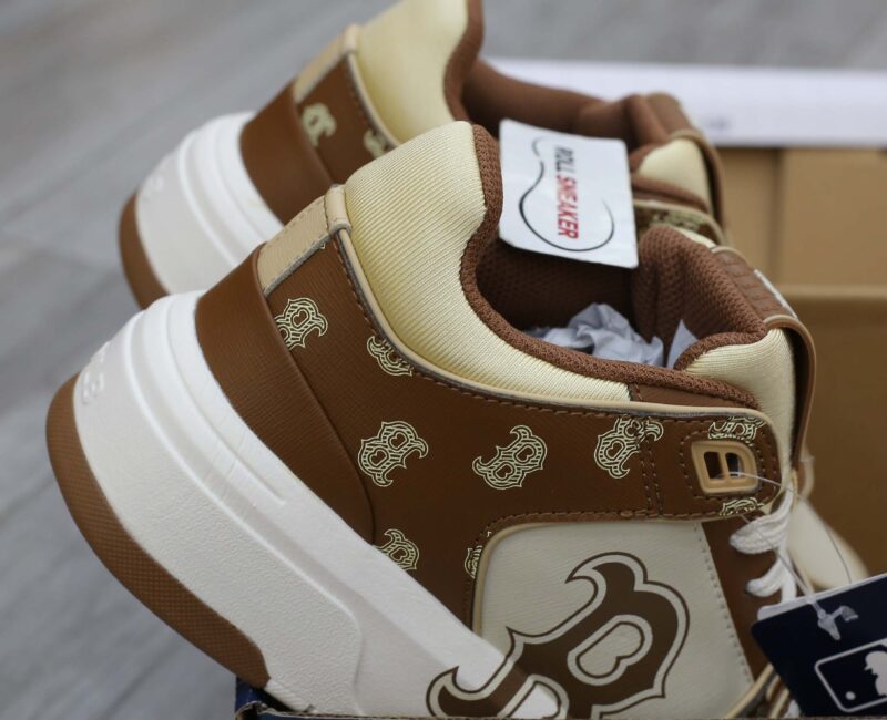 Giày MLB Chunky Liner Mid Boston Monogram Brown Like Auth