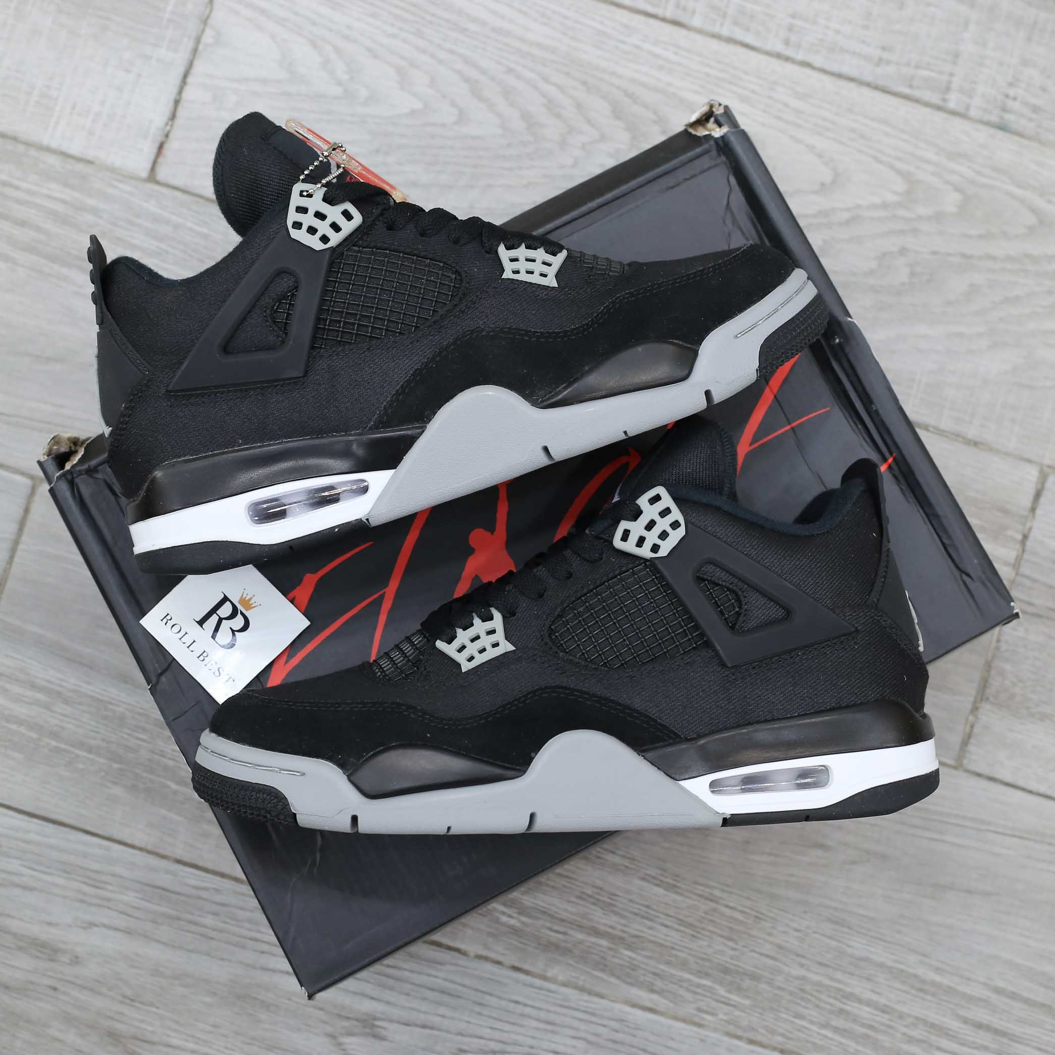 Giày Nike Air Jordan 4 Retro ‘Black Canvas’