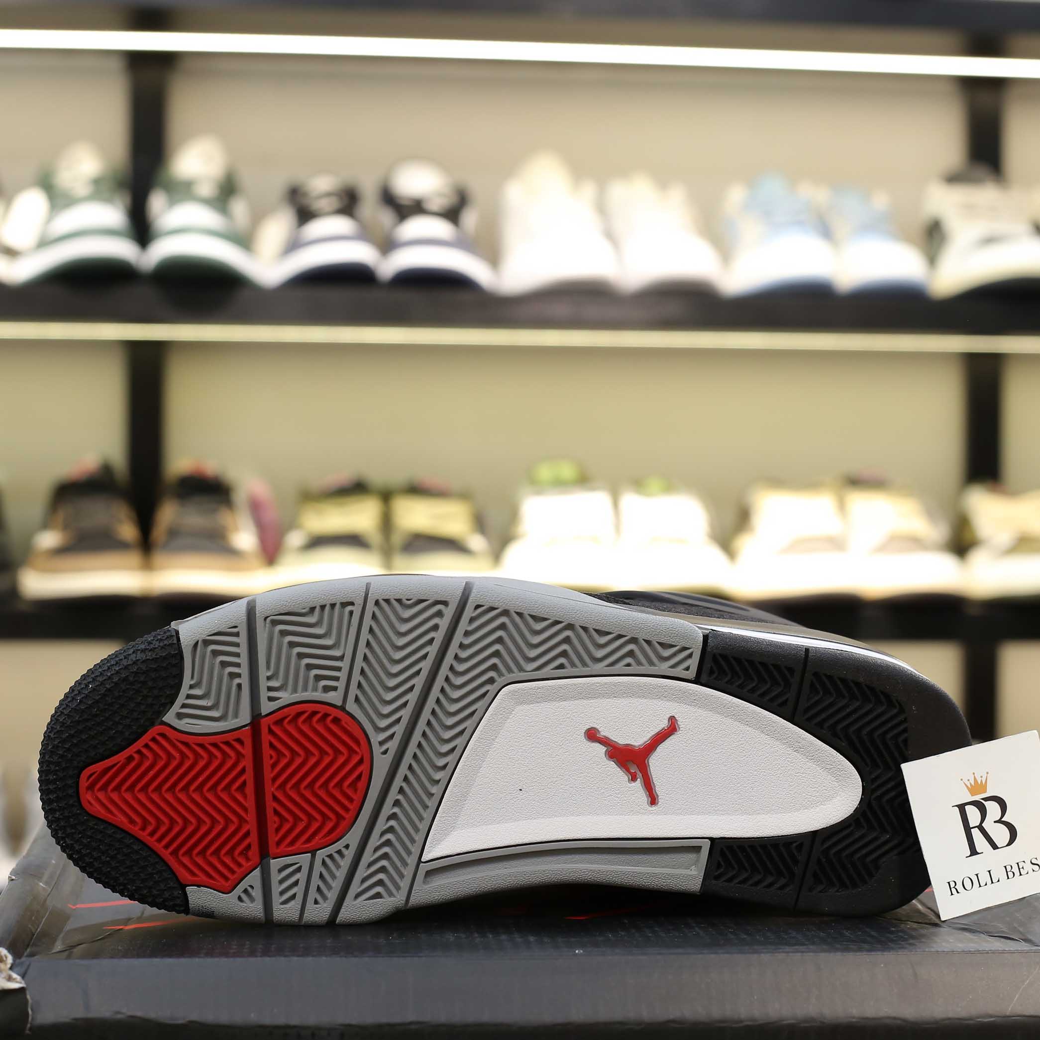 Giày Nike Air Jordan 4 Retro ‘Black Canvas’