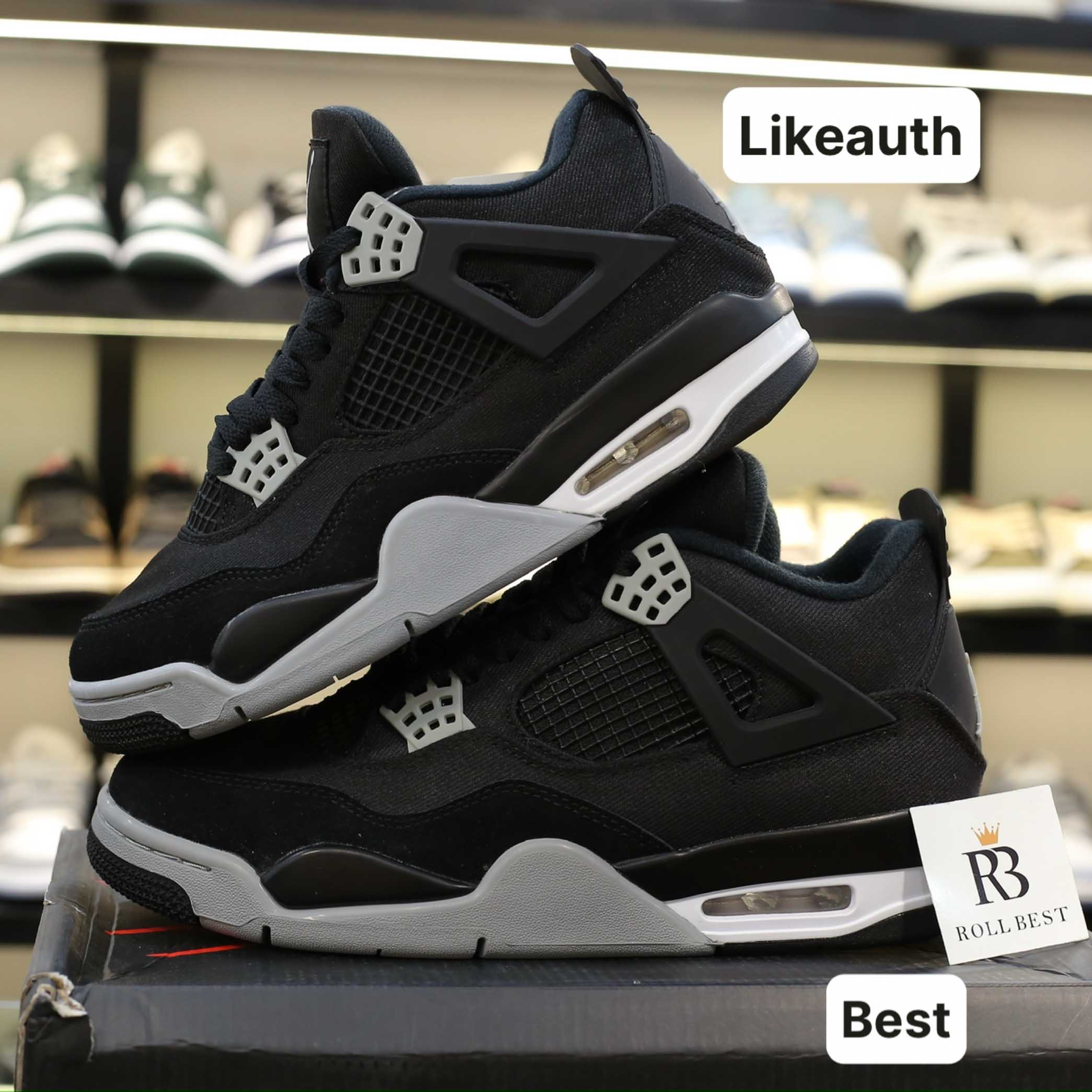 Giày Nike Air Jordan 4 Retro ‘Black Canvas’