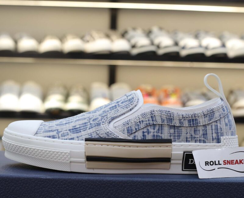 Giày Dior B23 Low Blue Oblique Kasuri Jacquard Best Quality