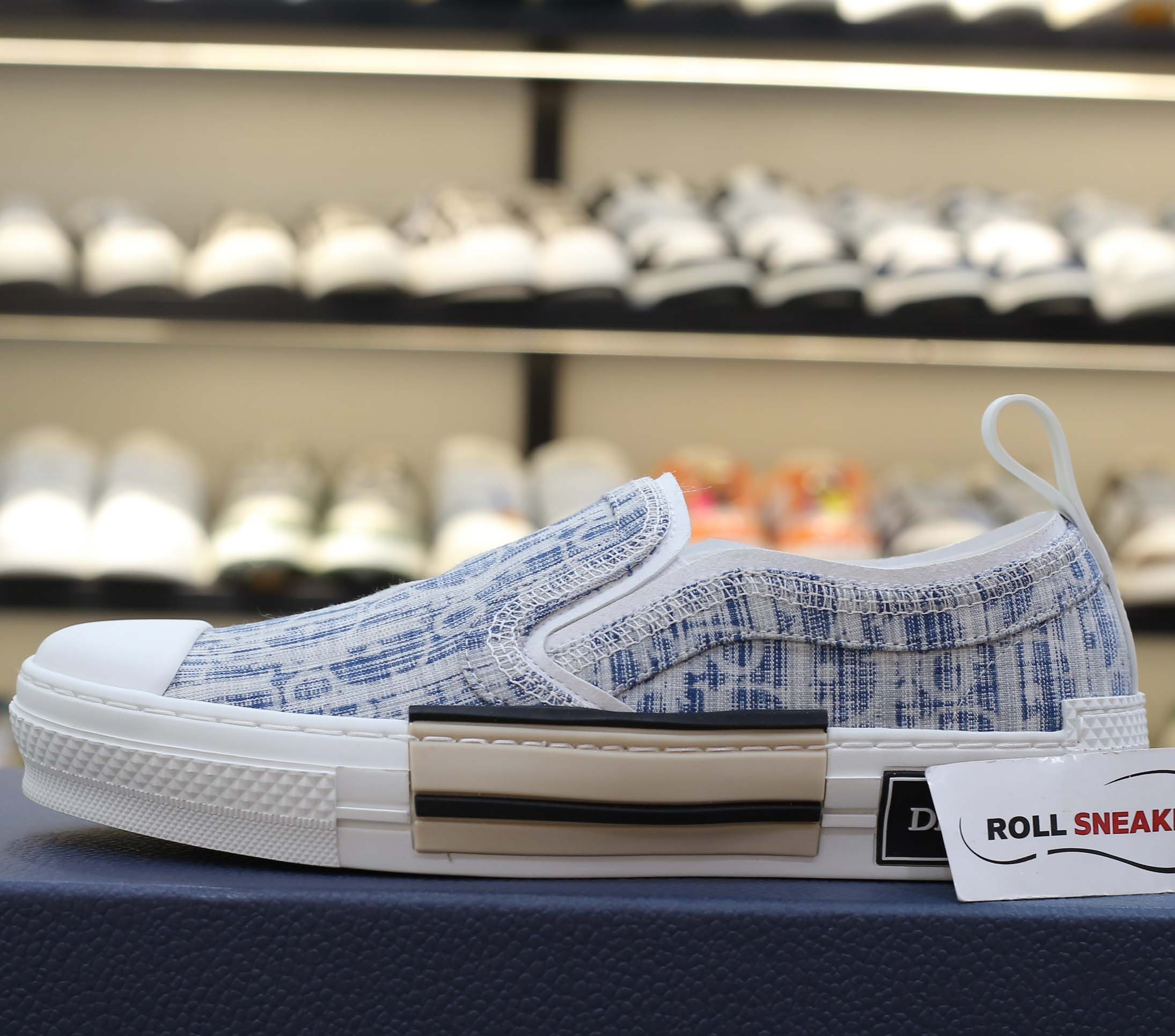 Giày Dior B23 Low Blue Oblique Kasuri Jacquard Best Quality