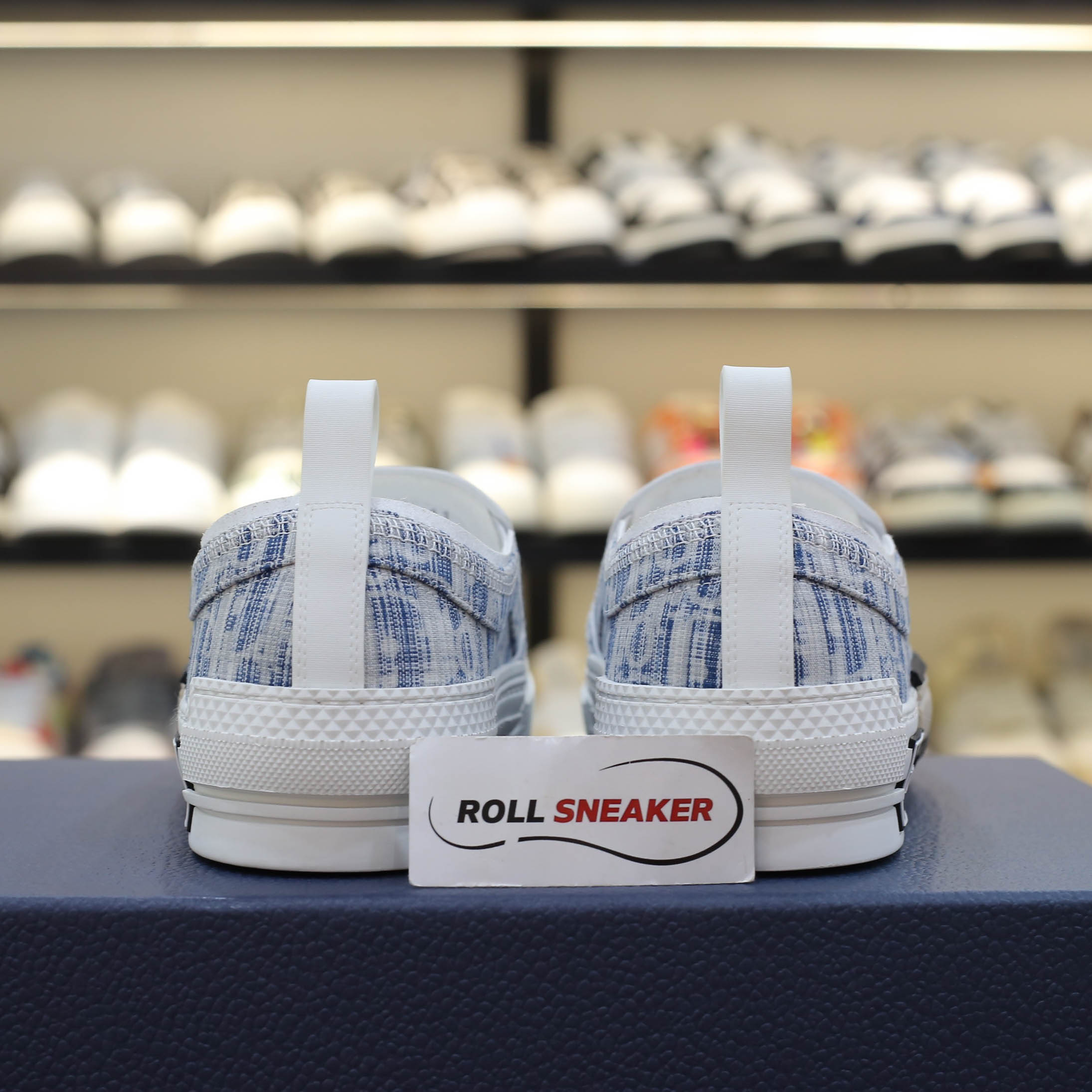 Giày Dior B23 Low Blue Oblique Kasuri Jacquard Best Quality