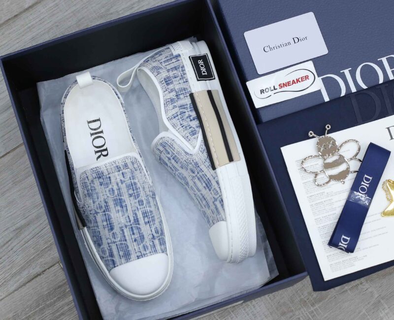 Giày Dior B23 Low Blue Oblique Kasuri Jacquard Best Quality