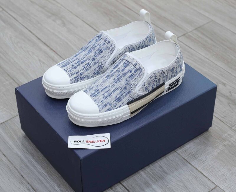 Giày Dior B23 Low Blue Oblique Kasuri Jacquard Best Quality