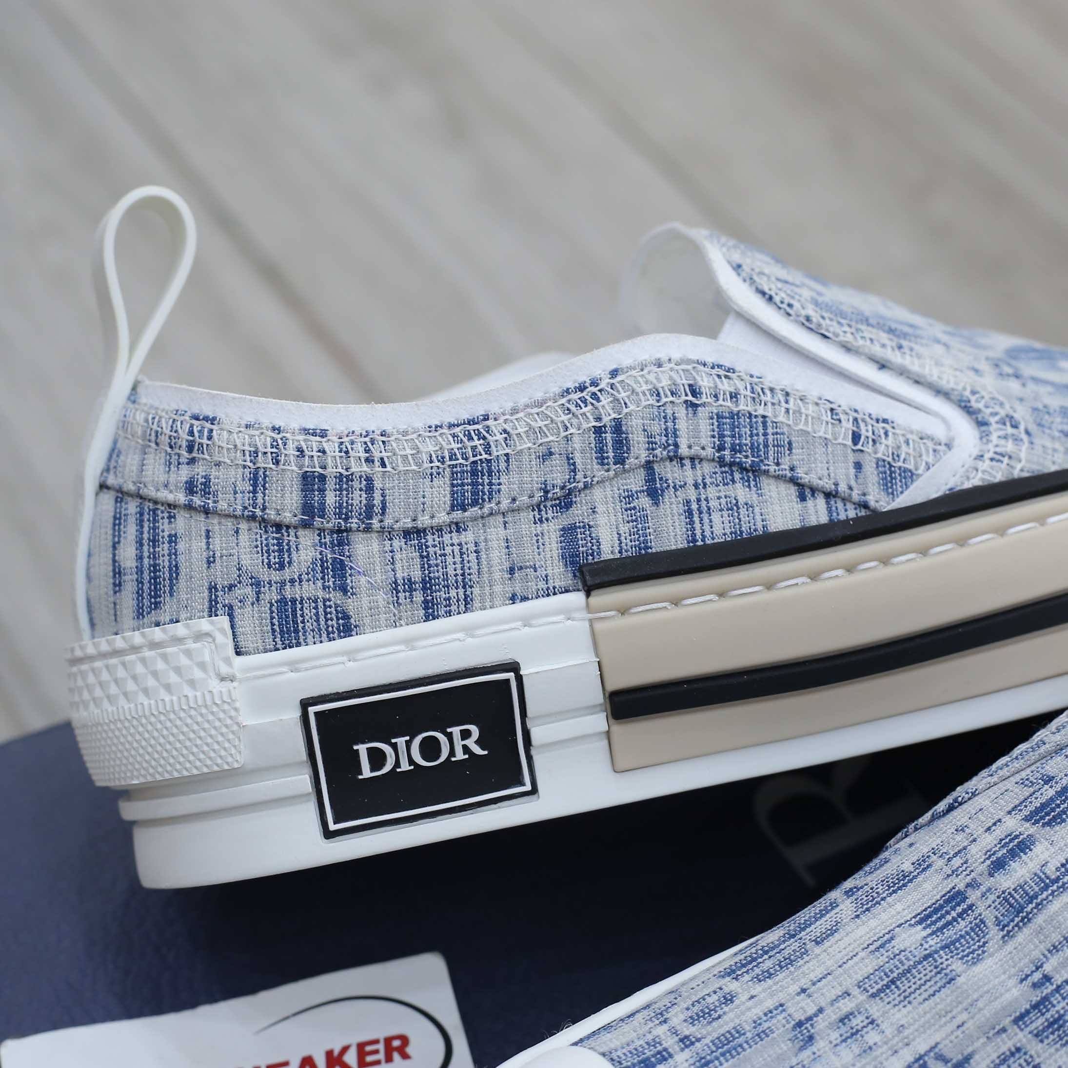 Giày Dior B23 Low Blue Oblique Kasuri Jacquard Best Quality