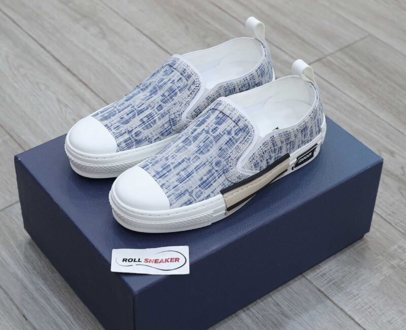 Giày Dior B23 Low Blue Oblique Kasuri Jacquard Best Quality