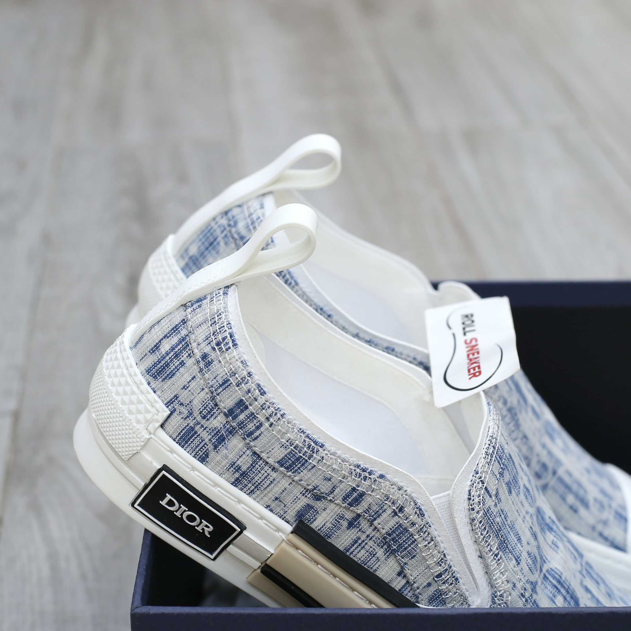 Giày Dior B23 Low Blue Oblique Kasuri Jacquard Best Quality