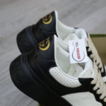 Giày Gucci GG Sneaker Black White leather họa tiết GG dập nổi Best Quality