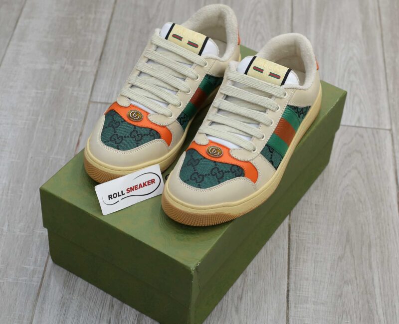 Giày Gucci Screener GG White Green Best Quality