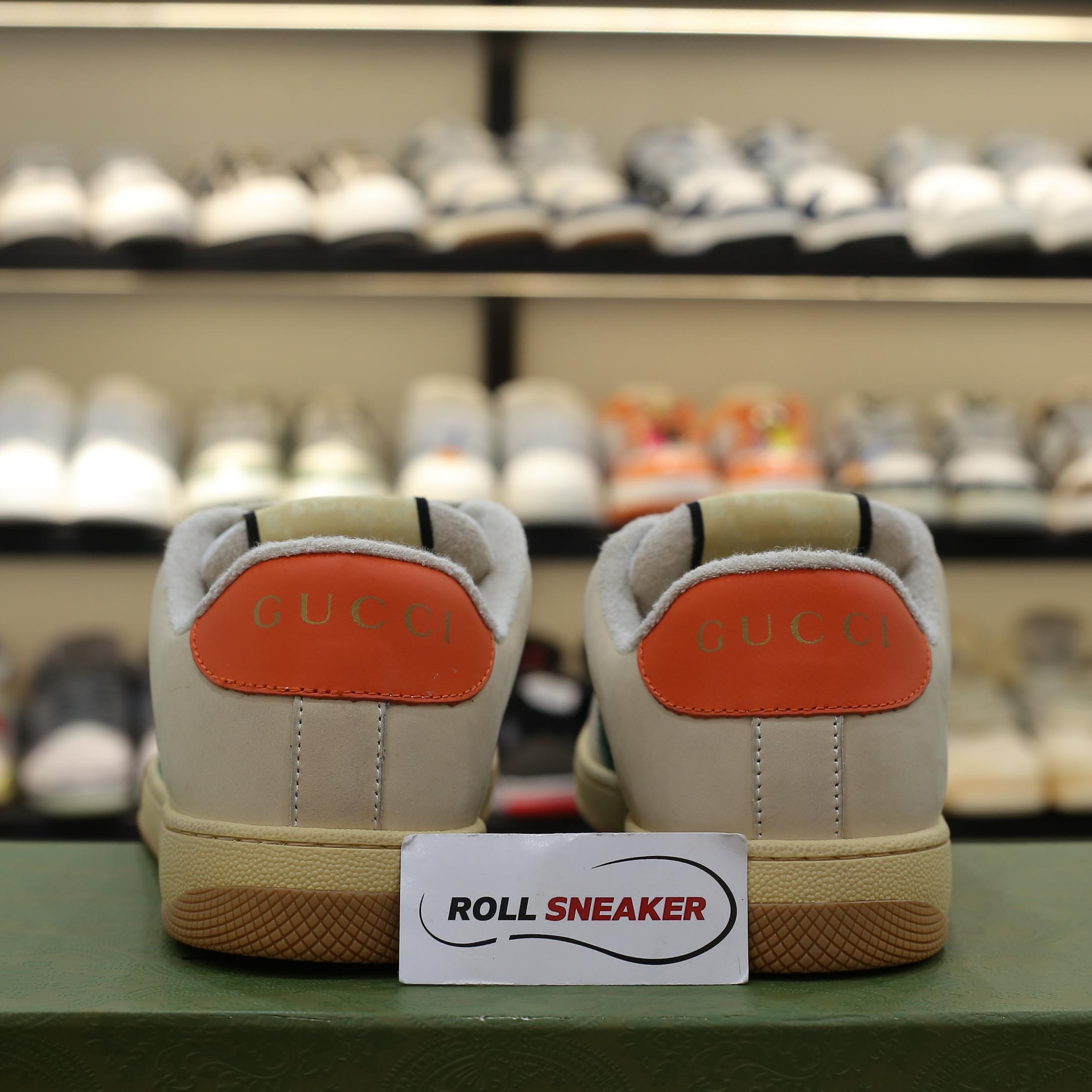 Giày Gucci Screener GG White Green Best Quality