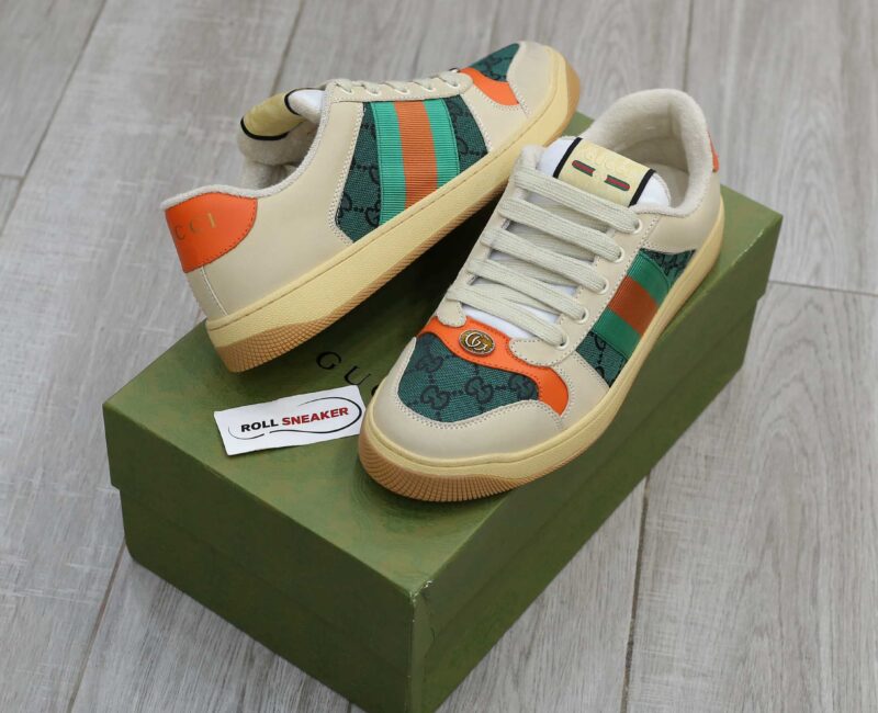 Giày Gucci Screener GG White Green Best Quality