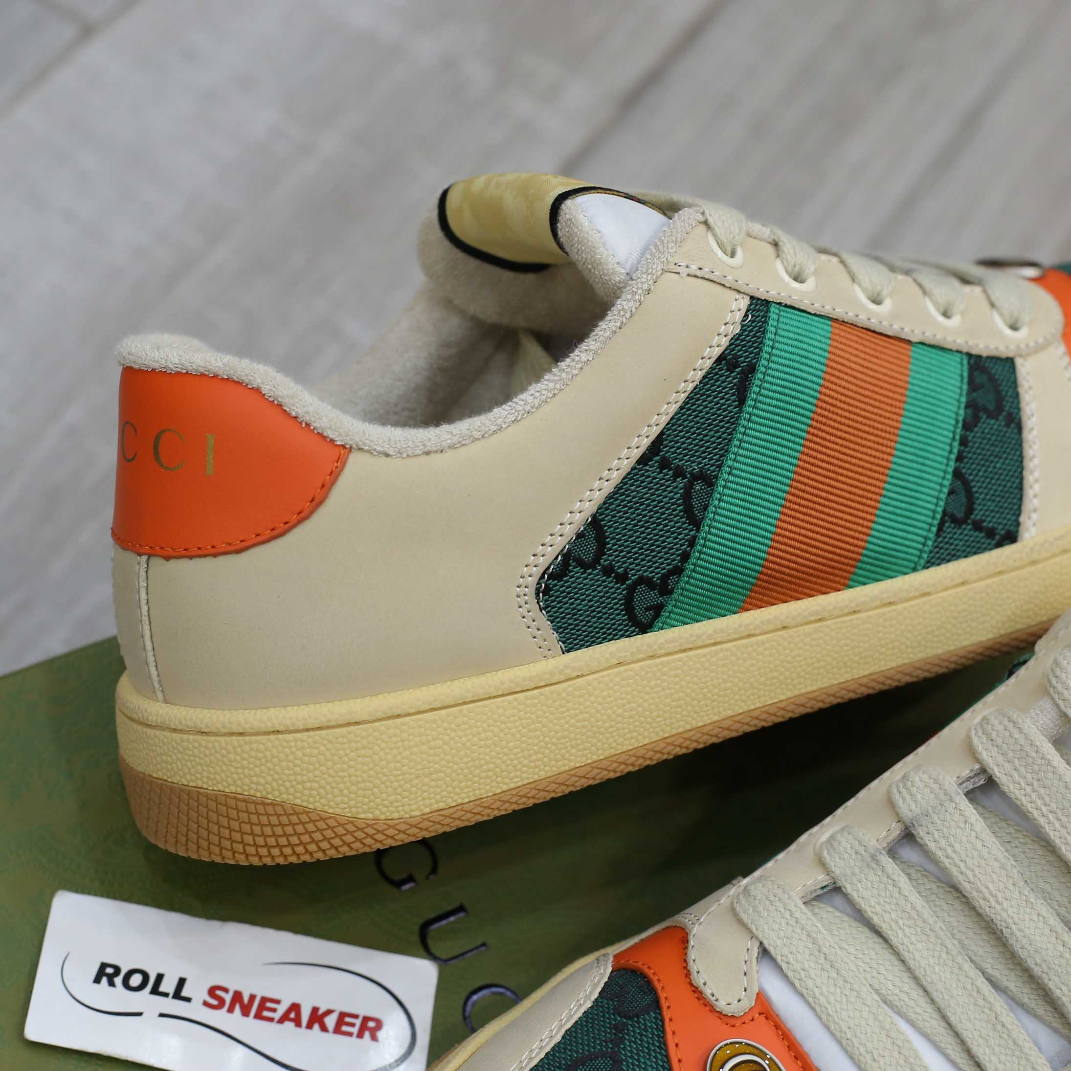 Giày Gucci Screener GG White Green Best Quality