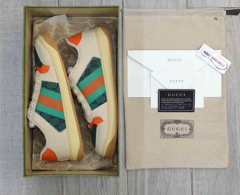 Giày Gucci Screener GG White Green Best Quality