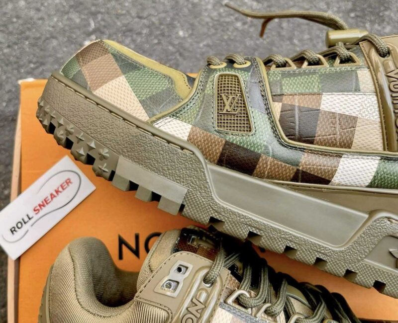 Giày Louis Vuitton LV Trainer Maxi Green Damoflage Damier Best Quality