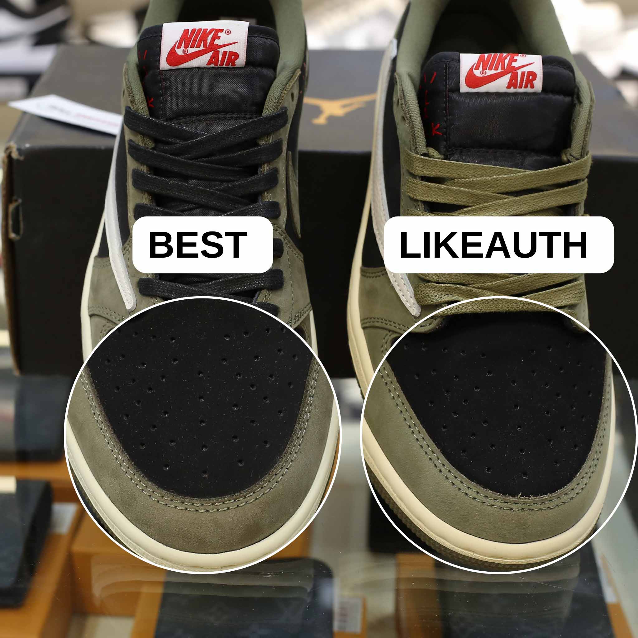 Giày Nike Air Jordan 1 Low Travis Scott Black Olive Best Quality