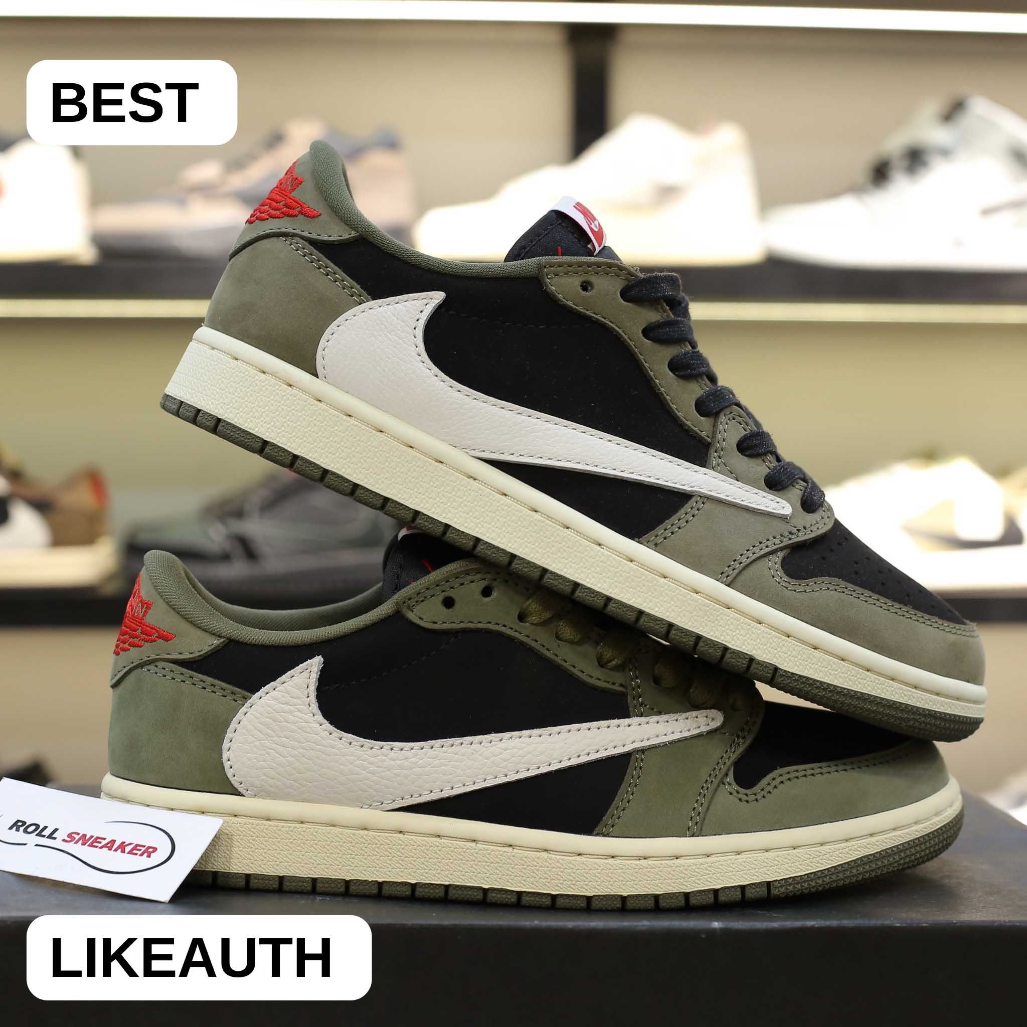 Giày Nike Air Jordan 1 Low Travis Scott Black Olive Best Quality