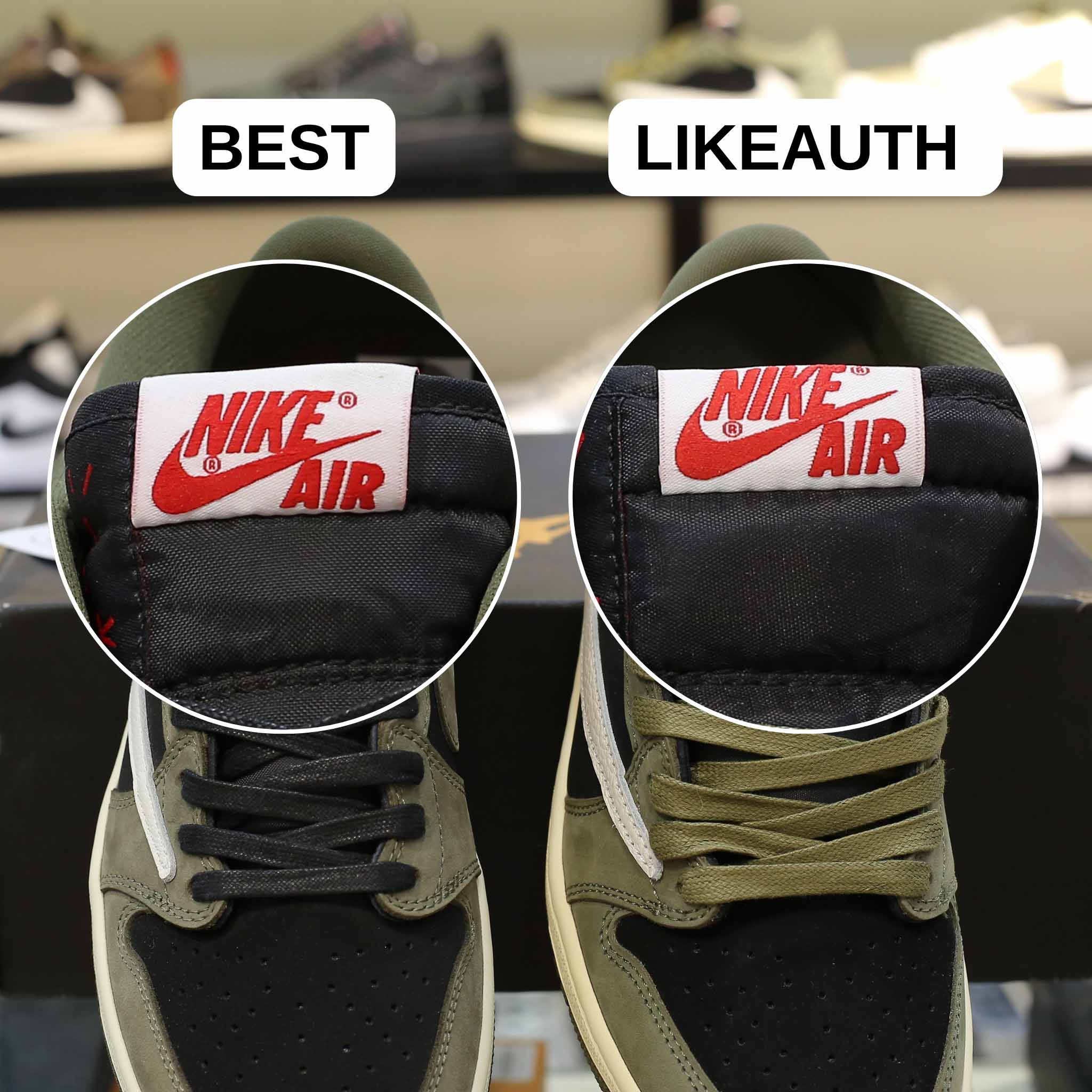 Giày Nike Air Jordan 1 Low Travis Scott Black Olive Best Quality