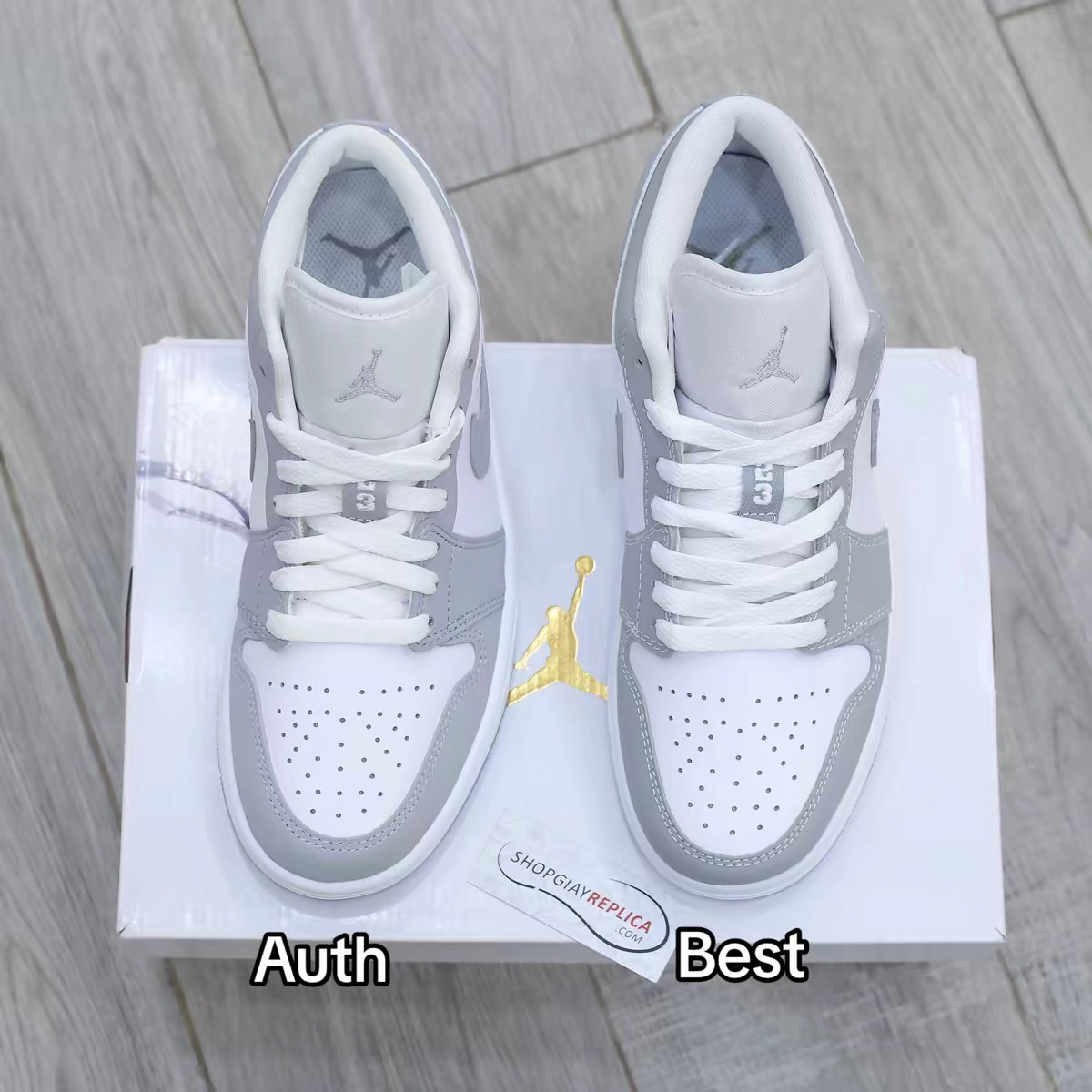 giay Nike Air Jordan 1 Low Wolf Grey Best Quality