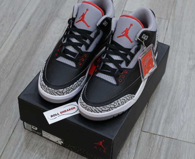 Giày Nike Air Jordan 3 Retro OG BG Black Cement Best Quality