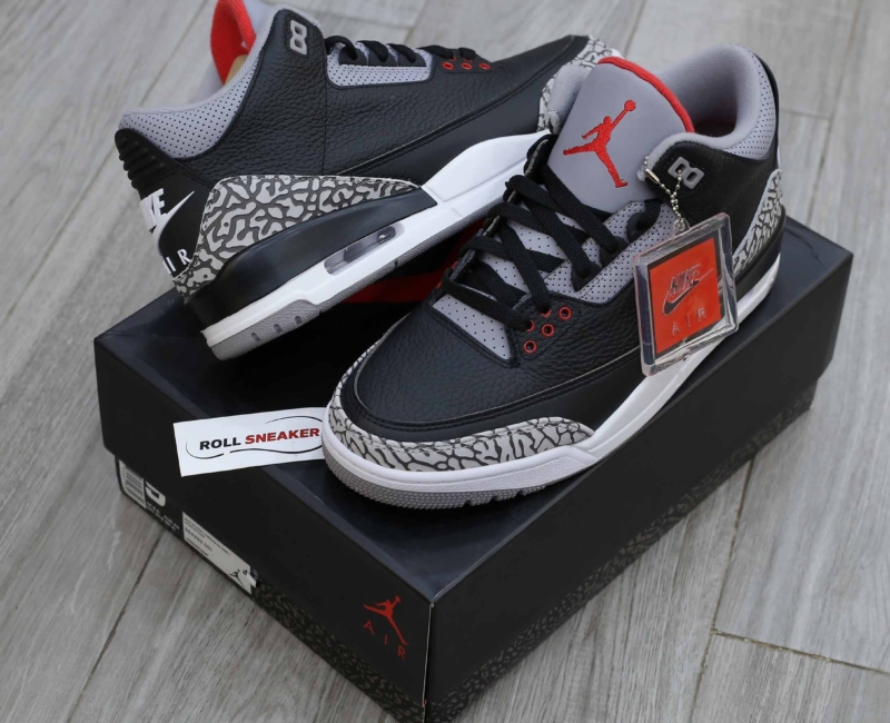 Giày Nike Air Jordan 3 Retro OG BG Black Cement Best Quality