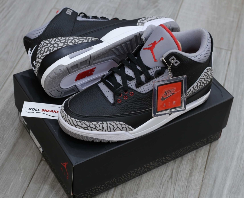 Giày Nike Air Jordan 3 Retro OG BG Black Cement Best Quality