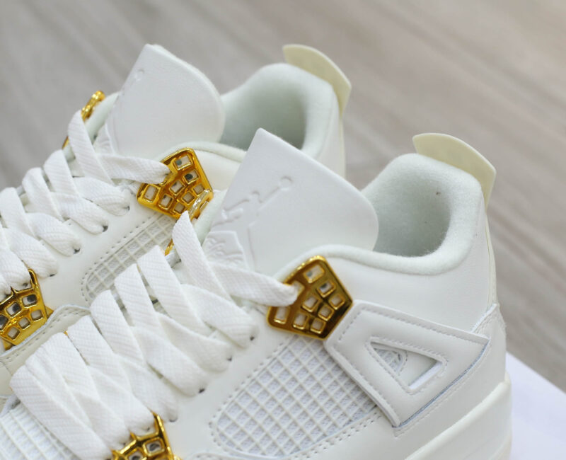 Giày Nike Air Jordan 4 Sail Metallic Gold Like Auth