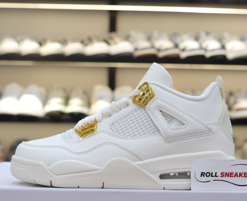 Giày Nike Air Jordan 4 Sail Metallic Gold Like Auth