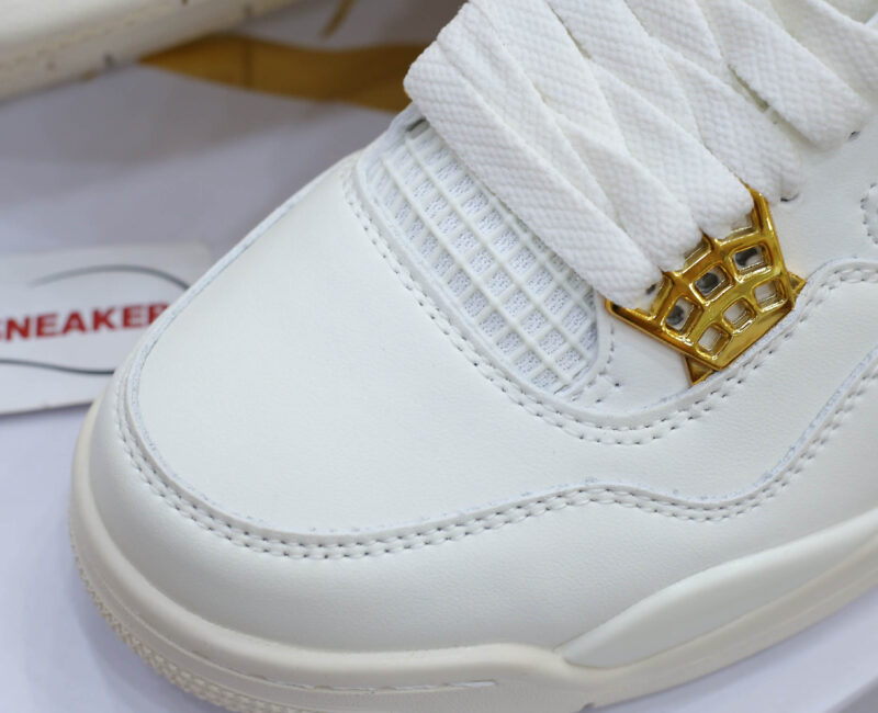 Giày Nike Air Jordan 4 Sail Metallic Gold Like Auth