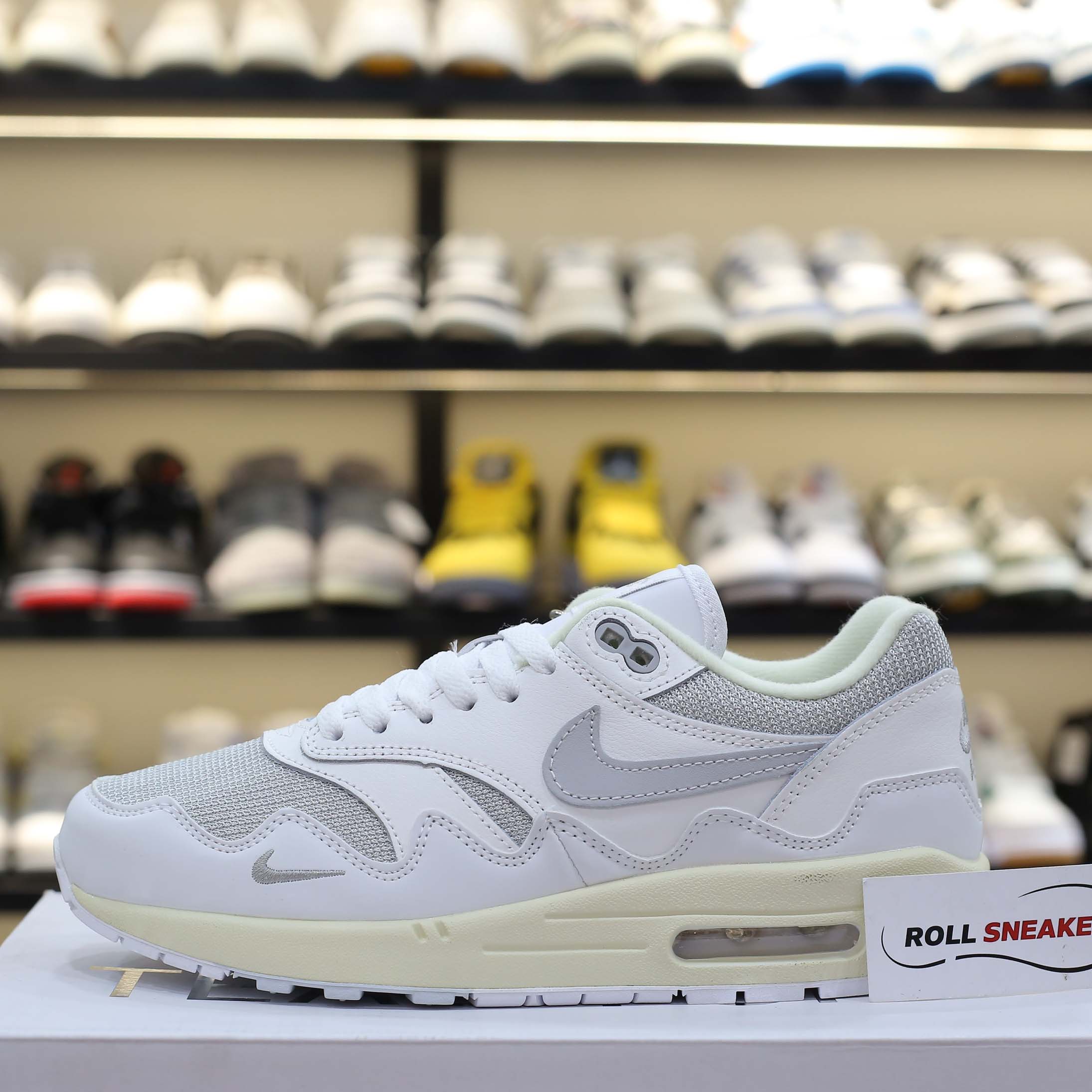 Giày Nike Air Max 1 Patta Waves ‘White Grey’ Best Quality