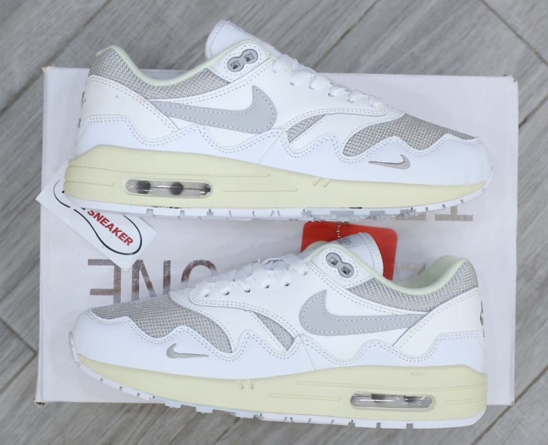Giày Nike Air Max 1 Patta Waves ‘White Grey’ Best Quality