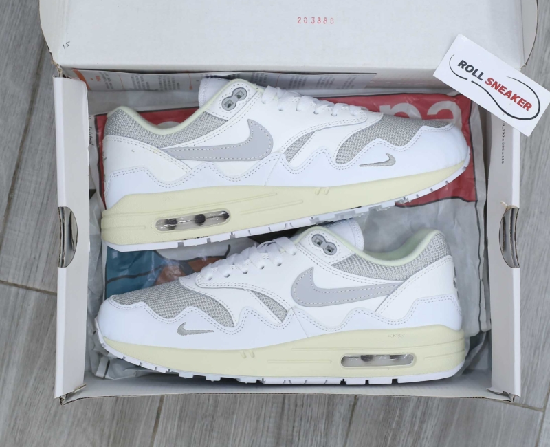Giày Nike Air Max 1 Patta Waves ‘White Grey’ Best Quality